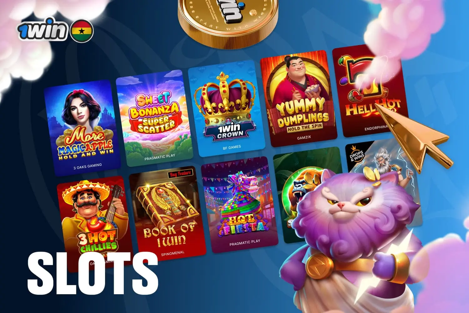 image showing wide selection of slot games at 1win